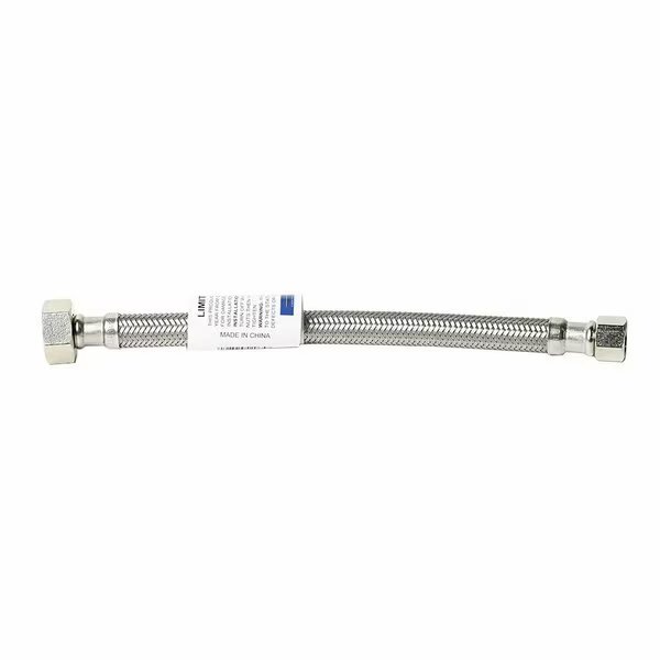 3/8 Inch Comp x 1/2 Inch FIP x 36 Inch Stainless Steel Faucet Riser, Thrifco Plumbing, Mfr#: 4401462